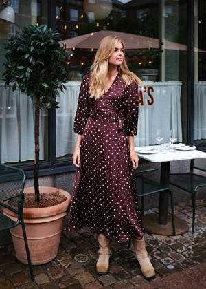 Malinga Dot kjole Wine Neo Noir 